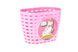 Кошик дитячий пластиковий на кермо ONRIDE Lio рожевий для велосипедів 12-14"