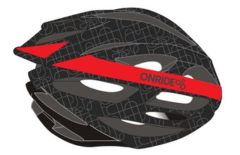 Шолом ONRIDE Grip чорний/червоний M (55-58 см)