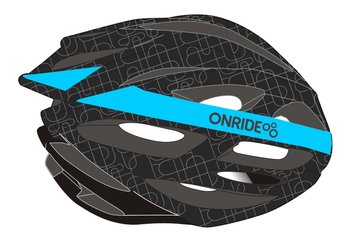 Шолом ONRIDE Grip чорний/синій M (55-58 см)