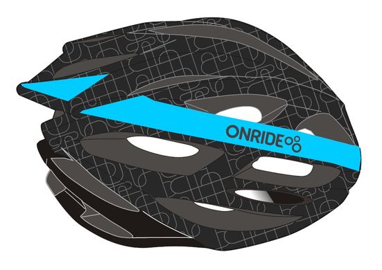 Шолом ONRIDE Grip чорний/синій L (58-61 см)