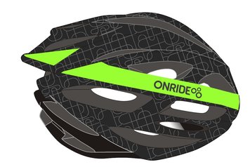 Шолом ONRIDE Grip чорний/зелений M (55-58 см)