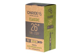 Камера ONRIDE Classic 26"x1.95-2.125" FV 48 RVC - розбірний ніпель