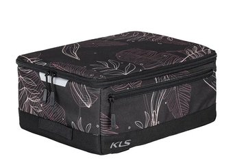 Сумка на багажник KLS Space city 023 чорний, дизайн-квіти