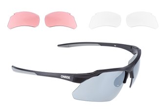 Окуляри ONRIDE Joy матово чорні з лінзами димчасті Mirror (17%); HD pink (37%); прозорі (100%)