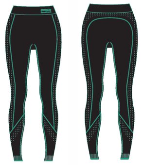Термобілизна жіноча R2 Basis (штани довгі) Чорно-м'ятний M